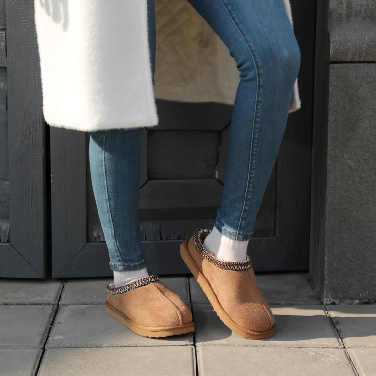 Women's Slippers Fuzzy Cozy Short Ankle Shoes Indoor and Outdoor Mules Furry Warm House Slippers for Woman Cute Fluffy Clogs - Image 7